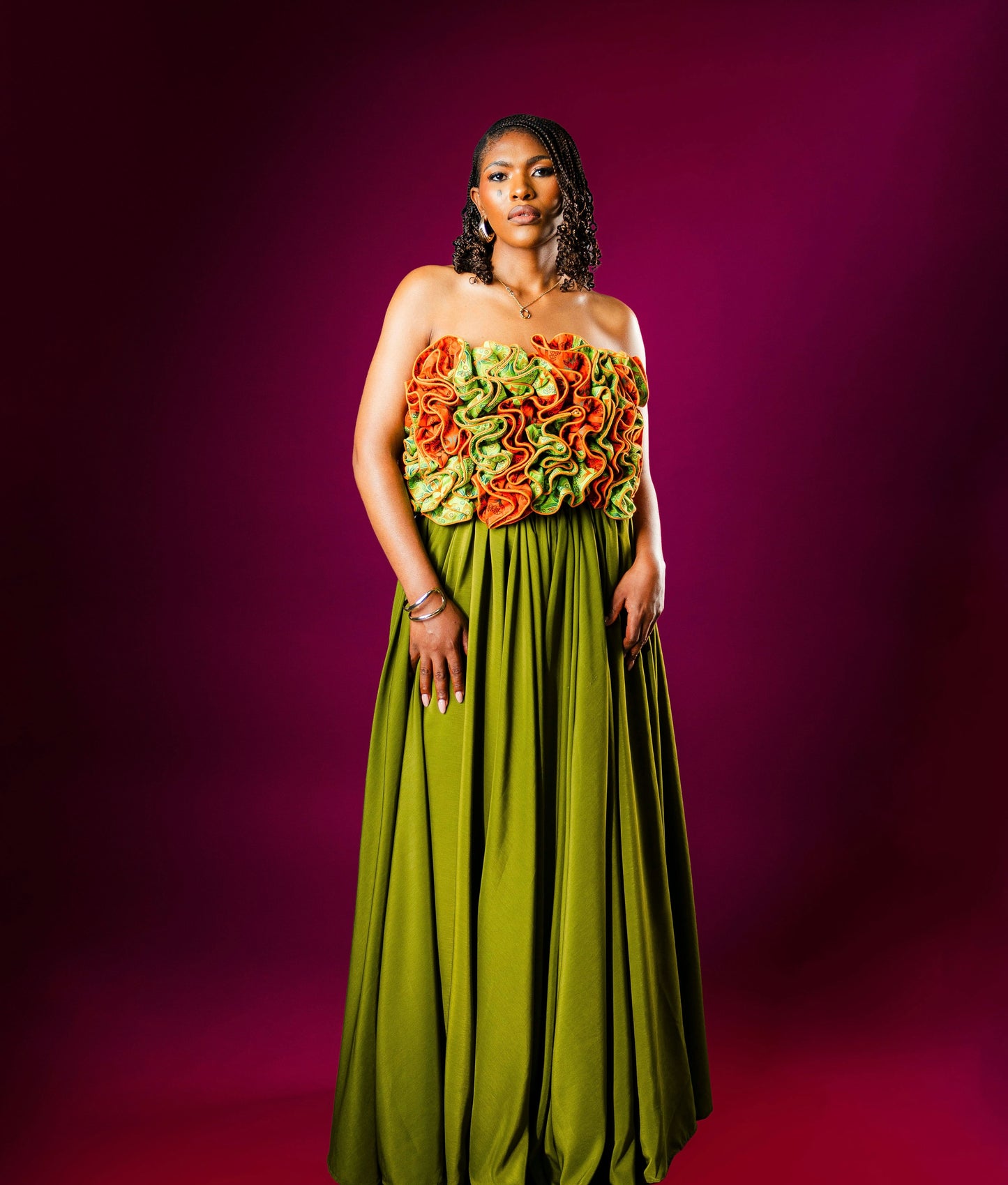 PALESA CROP TOP AND BONOLO DRESS SET