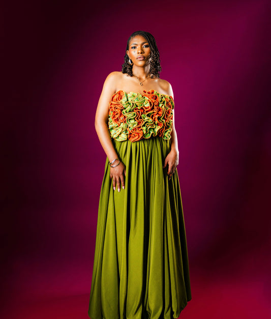 PALESA CROP TOP AND BONOLO DRESS SET